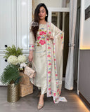 WOMEN EMBROIDERED WORK SUIT SET