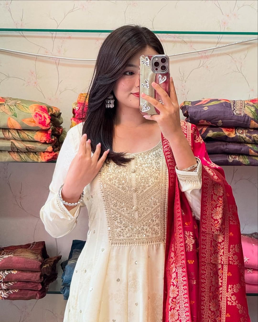 White Flared Suit Set