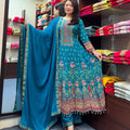 Teal Flared Suit Set