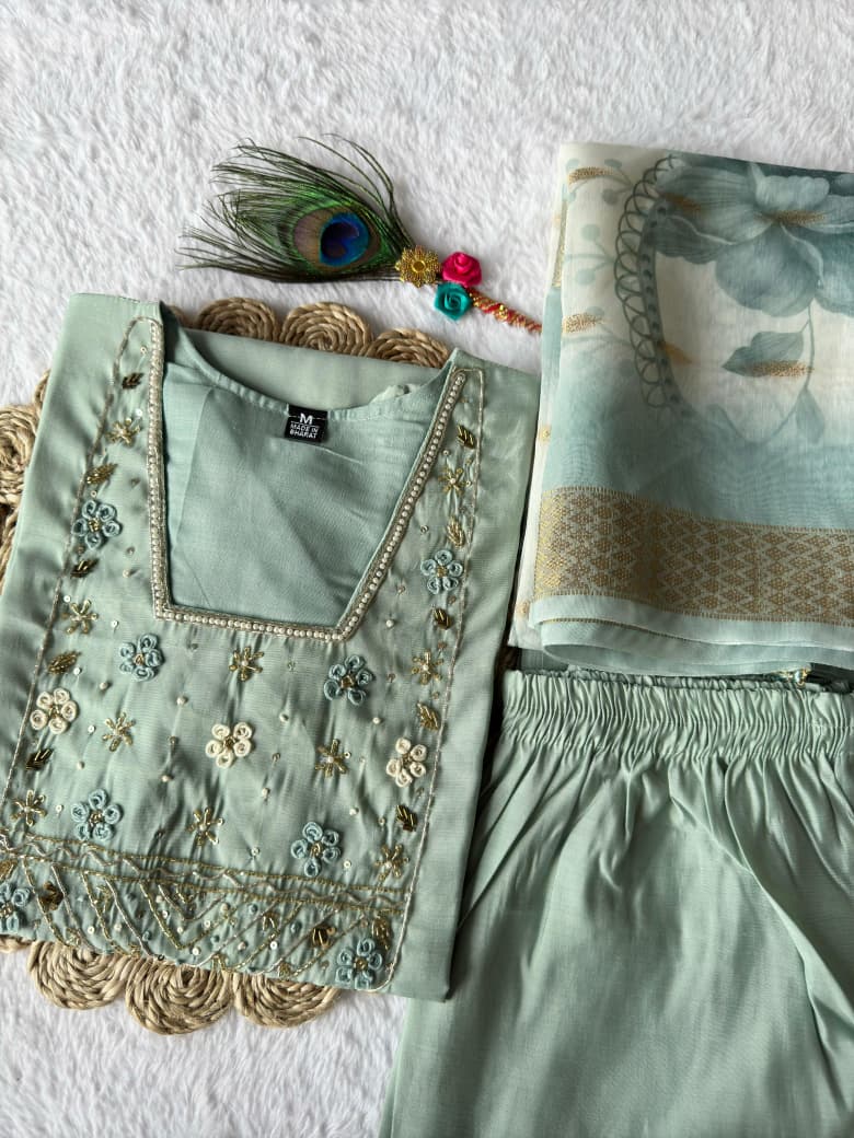 New Designers Kurta Pent Dupatta Set