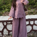 Scallop-Trim Co-Ord Set for Women