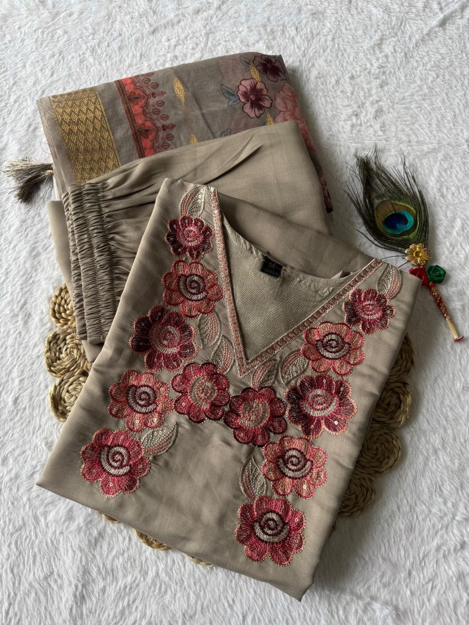 New Designers Kurta Pent Dupatta Set