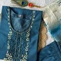 New Beautiful Hand Work Designers Kurta Pent Dupatta Set
