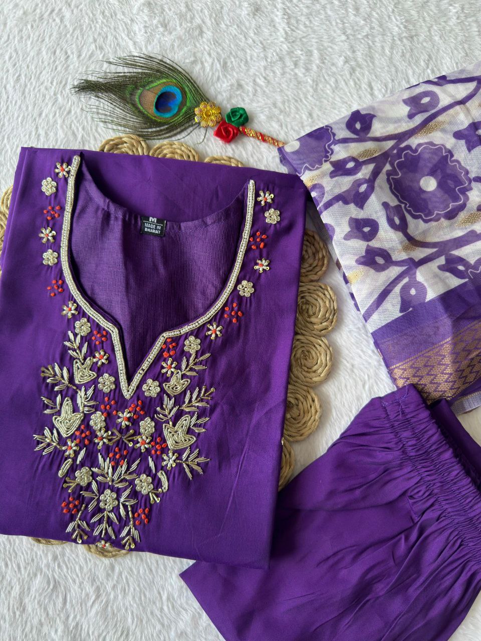 New Designers Kurta Pent Dupatta Set