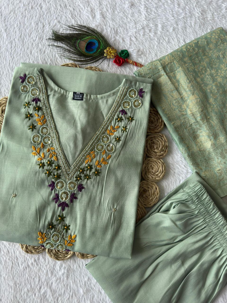 New Designers Kurta Pent Dupatta Set