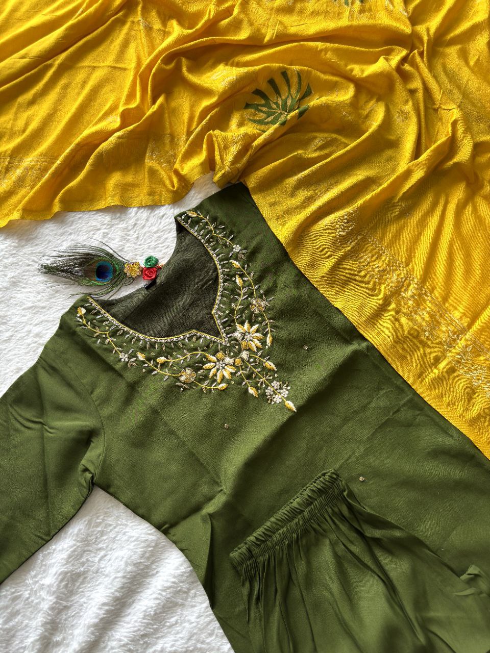 New Designers Kurta Pent Dupatta Set