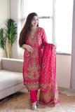 WOMEN EMBROIDERED WITH PRINT WORK SUIT SET