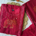 New Designers A-Line Kurti Pent Dupatta Set