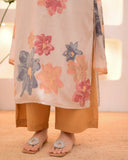 Ivory Mustard Pastel Garden Cotton Suit