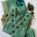New Beautiful Hand Work Designers Kurta Pent Dupatta Set