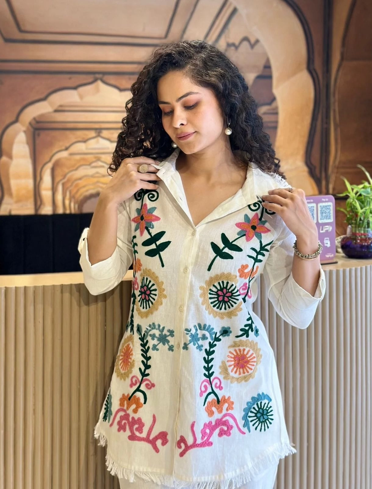 White Embroidery Cotton Cod Set