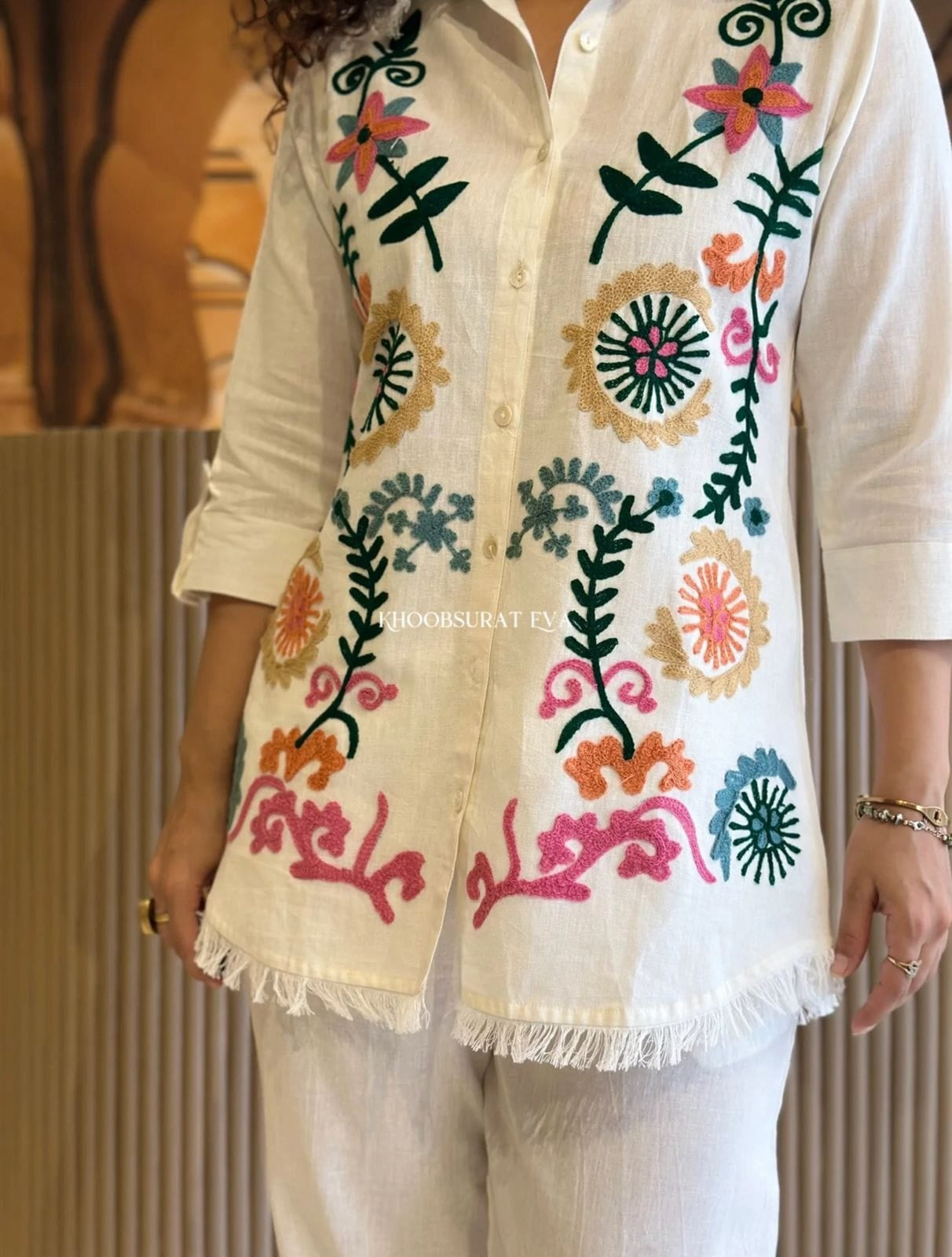 White Embroidery Cotton Cod Set